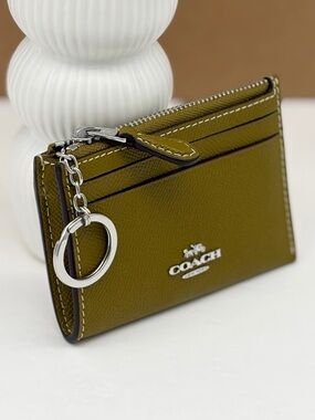 COACH Crossgrain Mini Skinny ID
Card Case Small Wallet Citron